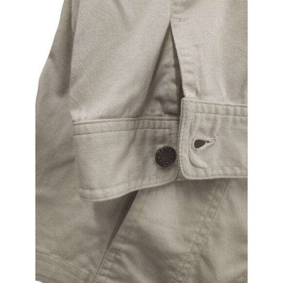 Christopher & Banks Beige Button Front Womens Jacket Size L Lightweight Casual - Picture 12 of 16